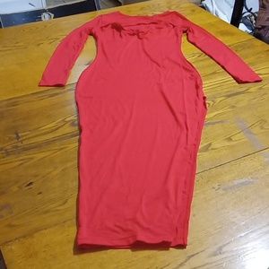 HALARA XS EXTRA SMALL RED DRESS Long Sleeve Womens Party Clubs Birthday zz